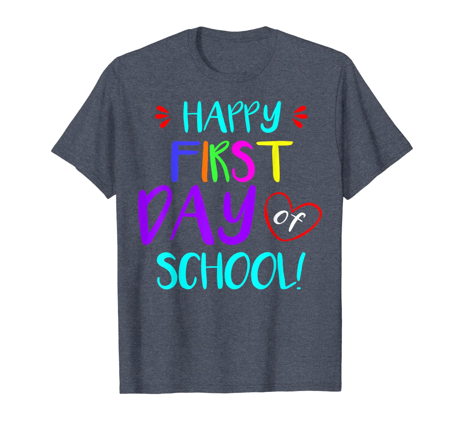 

happy first day of school teachers students gift t-shirt, White;black