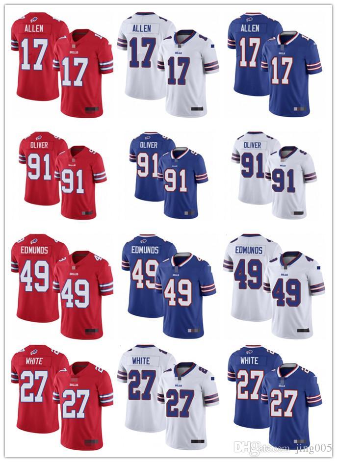 

Men Women Youth BuffaloBills27 Tre'Davious White 17 Josh Allen 49 Tremaine Edmunds 91 EdOliver custom Football Jersey, Colour