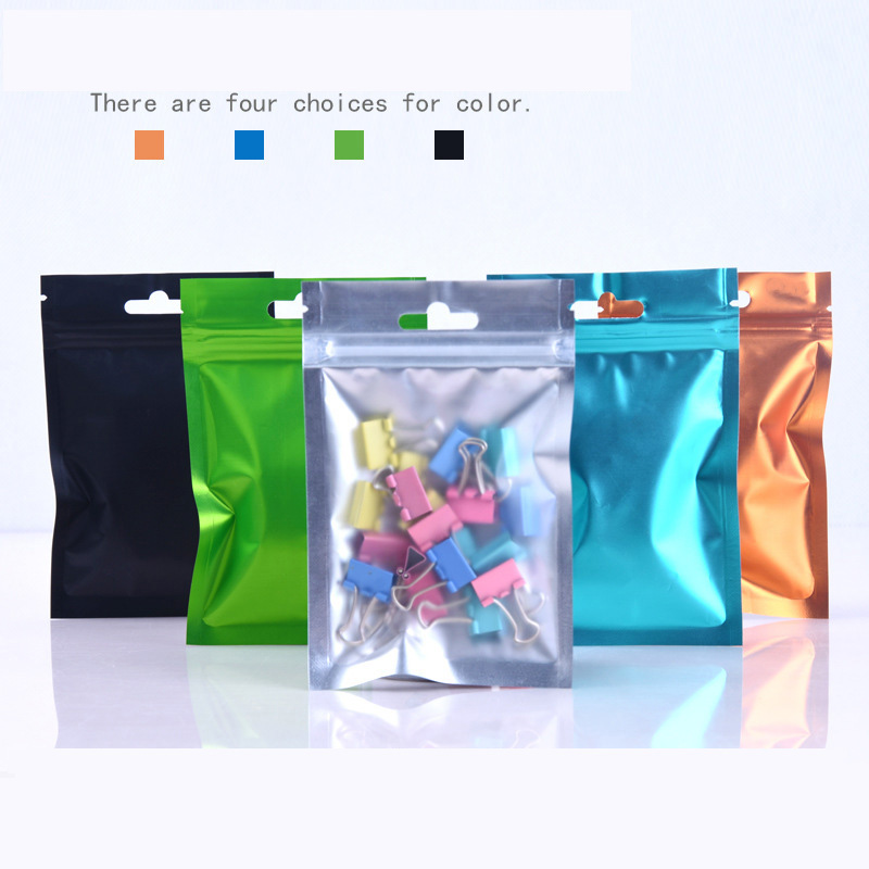 

One Side Clear Colored Resealable Zipper Mylar Bag 8.5*13cm 9*15cm 10*18cm Aluminum Foil Smell Proof Pouches Jewelry Bags