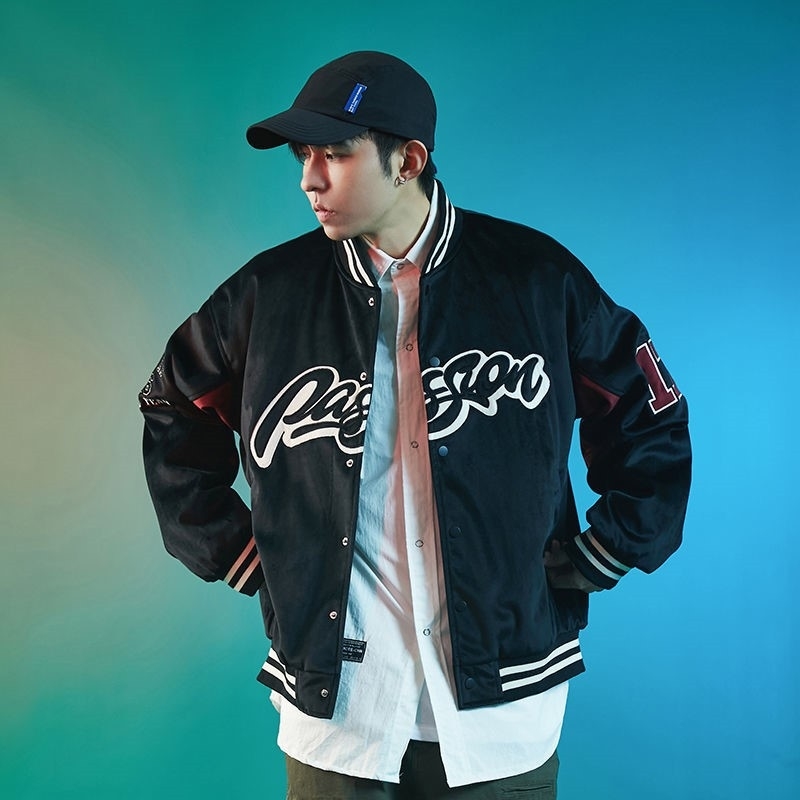 

Baseball Jacket men's 2021 new spring and autumn ruffian Shuai Gaojie Guochao ins American jacket, White