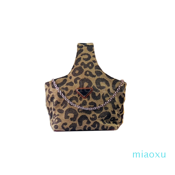 

Women canvas leopard print Evening Bucket Bag Handbags fashion designers chain Crossbody shoulder Bags high quality Handbag purse Tote, Pic2 dark blue