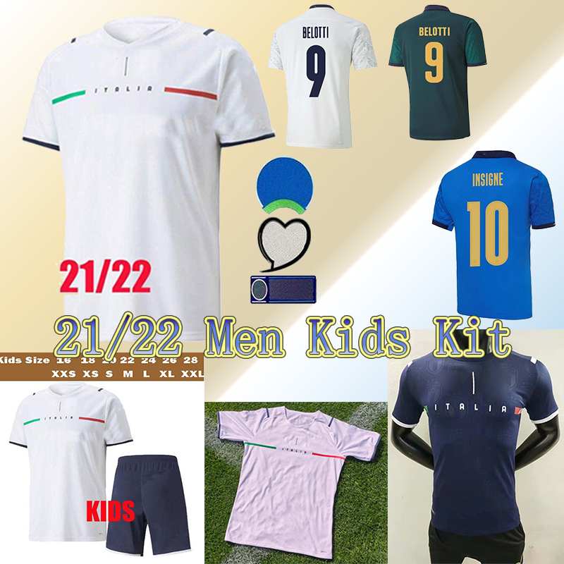 

Italy 2021 2022 soccer Jersey home away White Black JORGINHO EL SHAARAWY BONUCCI INSIGNE BERNARDESCHI Adult men + kids kit FOOTBALL SHIRTS, Black;yellow