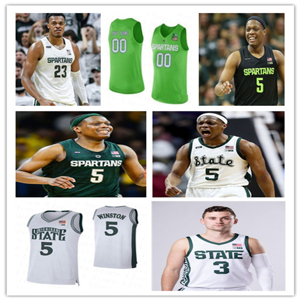

Custom Michigan MSU College Basketball Jerseys Cassius Winston Gabe Brown Marcus Bingham Jr. Malik Hall Max Christie Aaron Henry Julius Marble II Joey Hauser 4XL, Retro green