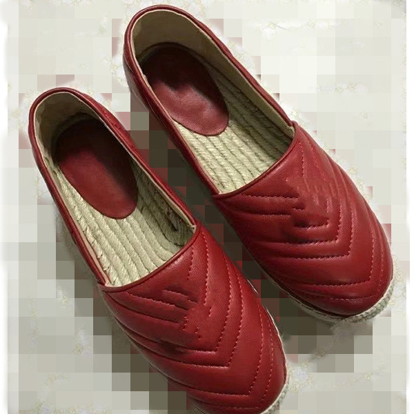 

Dio Branded cowskin leather espadrilles slides flat heel designer sandals pink blue black luxury fashion women shoes size 35 to 41 tradingbear KJJJ0002