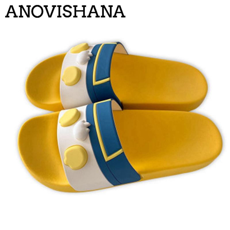 

Women Couple Slipper Open Toe Cartoon Candy Colors Cute Soft Non-Slip Outdoor Big Size 45 Summer D589 Slippers, Black