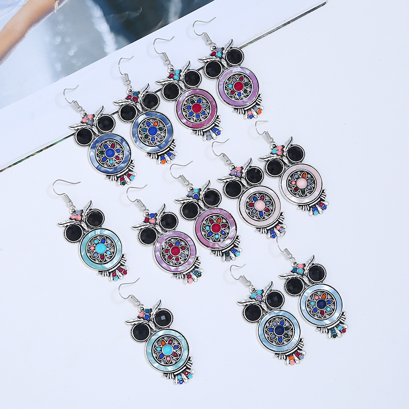 

Bohemian Woman Owl Pendant Earrings Fashion Female Cute Trendy Animal Crystal Drop Jewelry Dangle & Chandelier
