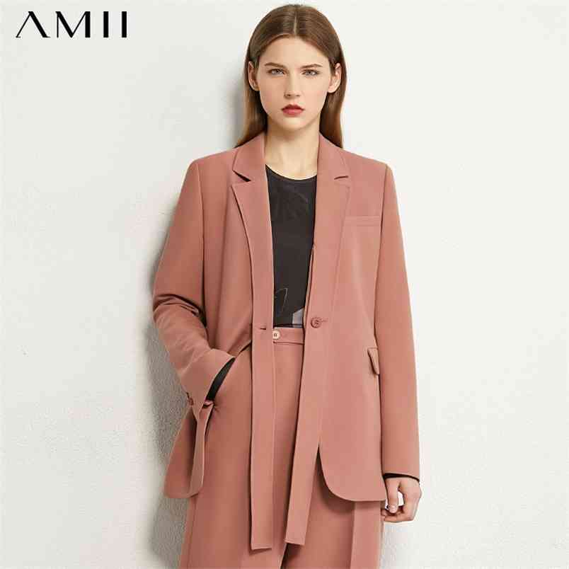 

Minimalism Autumn Winter Suits For Women OLstyle Solid Lapel Blazer High Waist Ankel-length ' Pants 12070342 210527, Black pants