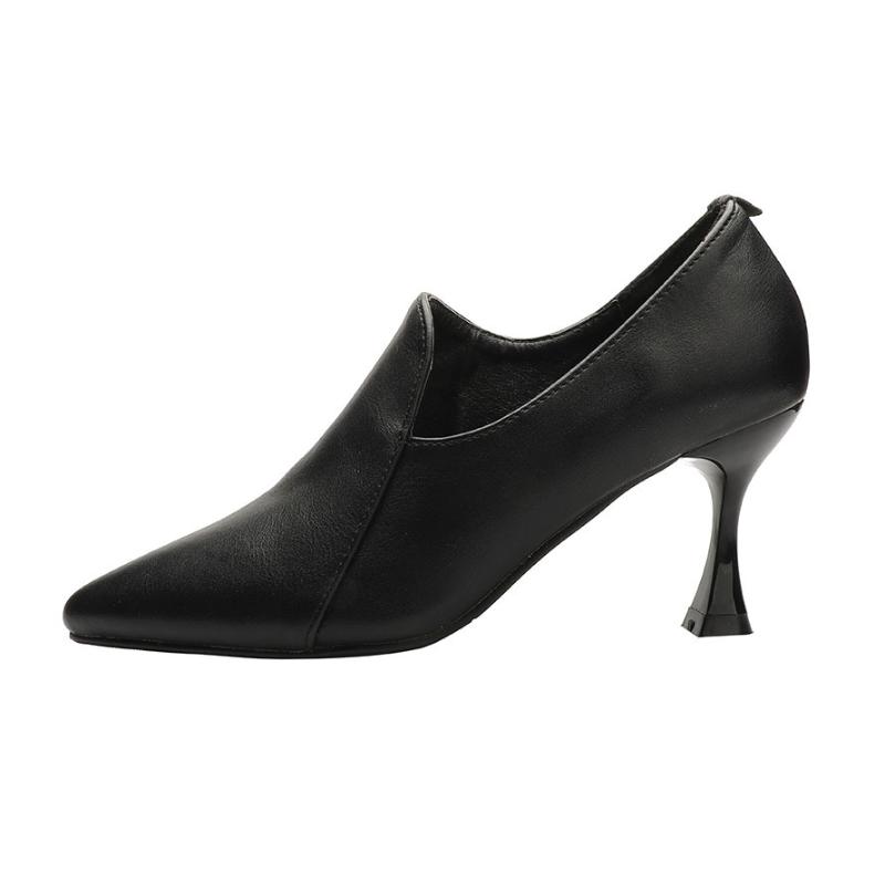 

Dress Shoes Sexy Daily Street Deep Mouth Pointed Toe Women Kitten Heel For Office Party 2021 Spring Fall High Heels, Black