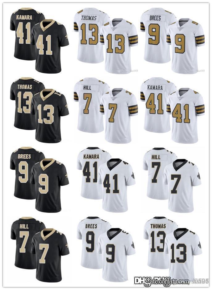

Men Women New Orleans Youth saints 9 Drew Brees 41 Alvin Kamara 13 Michael Thomas 7 Taysom Hill Football Jerseys bl, Black;red