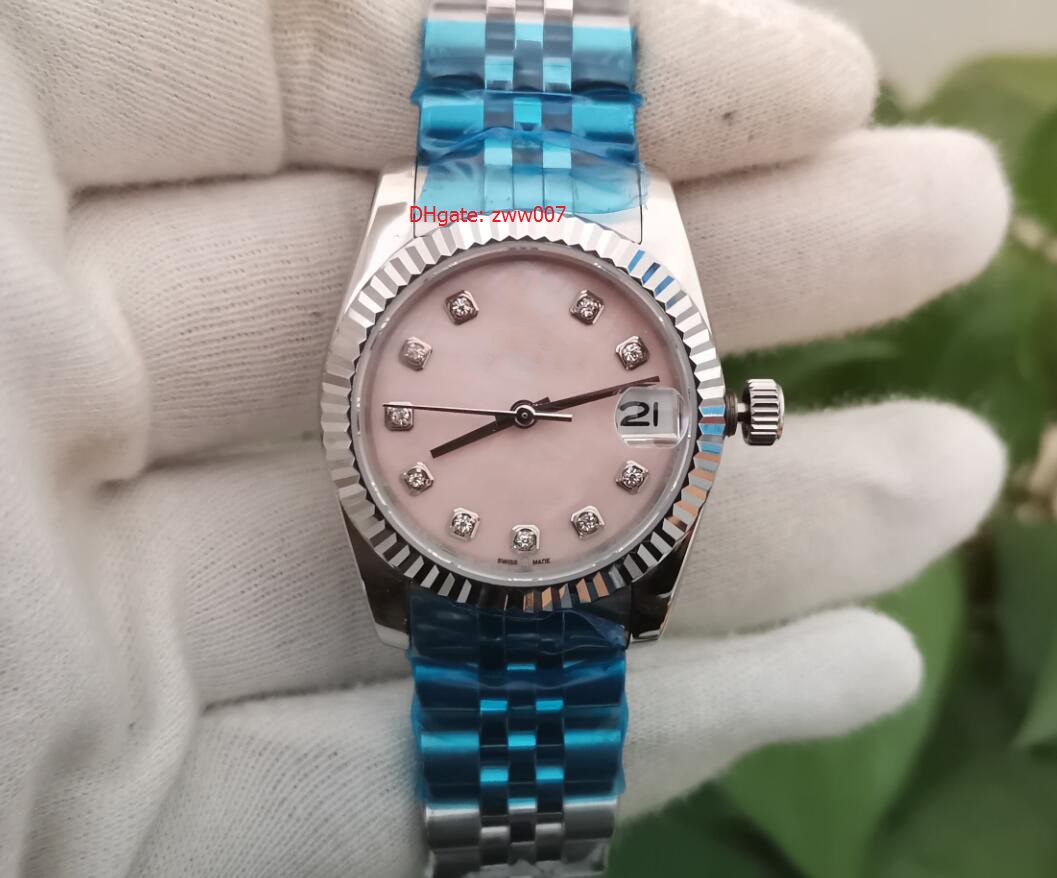 

Topselling High Quality Wristwatches Sapphire 31mm diamond Pink Dial 116610 Asia 2813 Mechanical Automatic Ladies Watch Women's Watches, Red