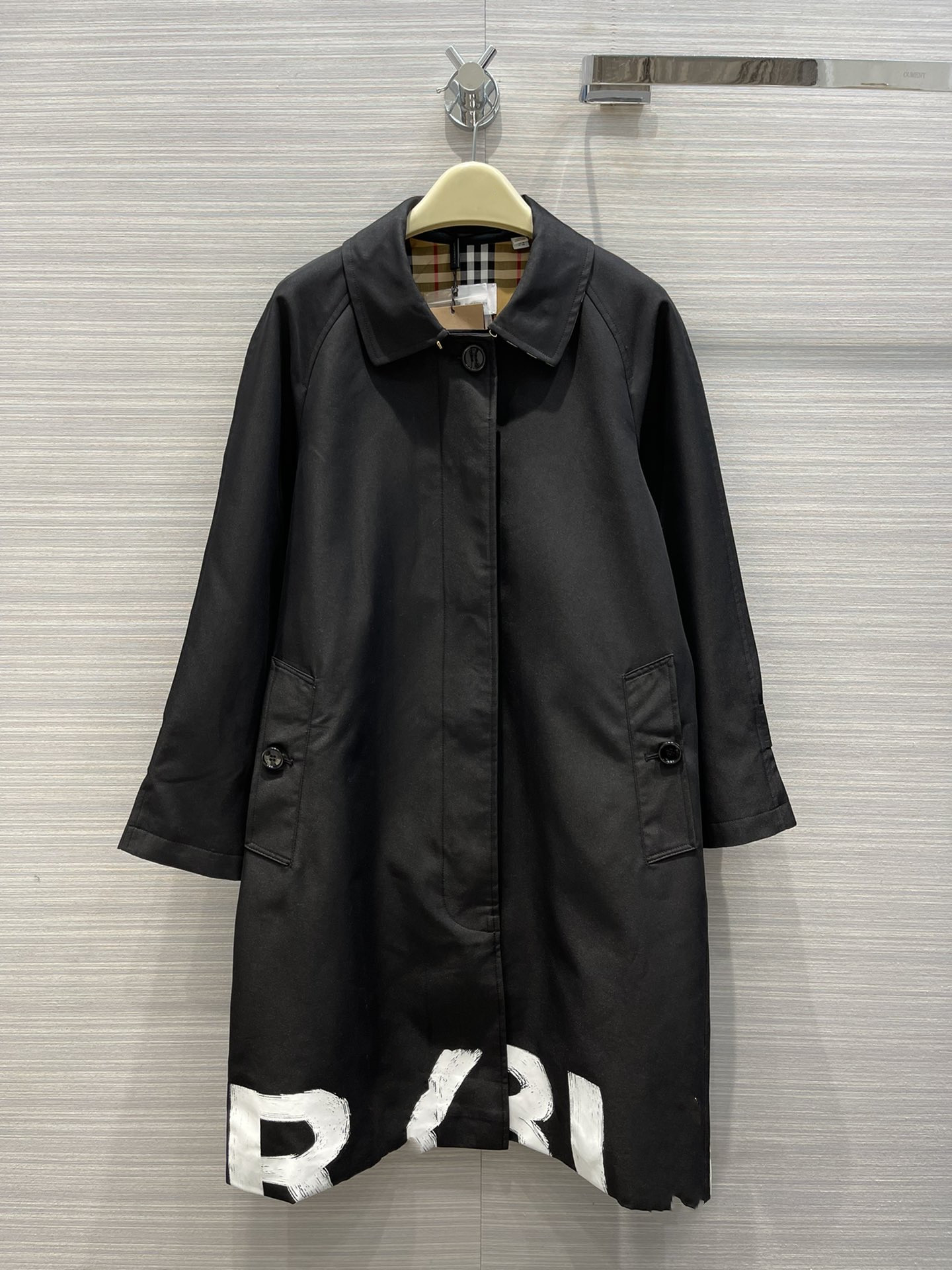 

Women' Trench Coats 2021 Autumn Long Sleeve Lapel Neck Jackets Designer Brand Same Style Outerwear 0730-26, Black