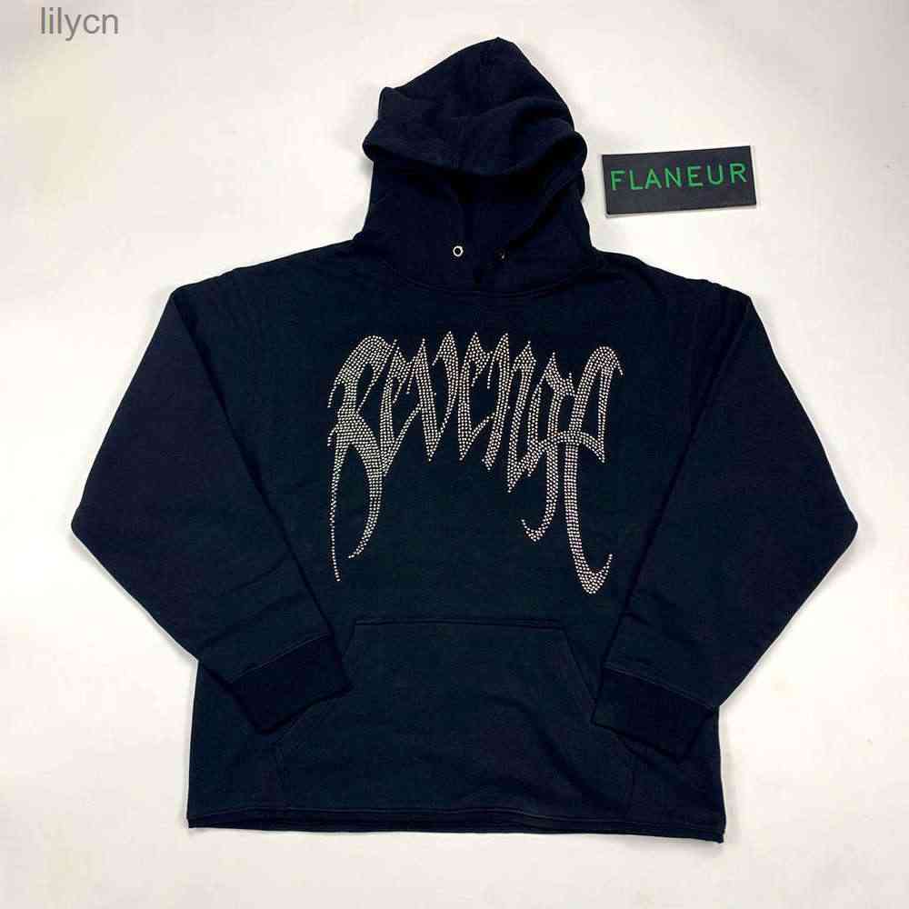 

Mens Designer Hoodies REVENGE Diamond Black Fashion Hooded Hoodie Sweatshirt