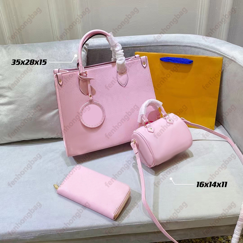 

Designer Fashion woman Shoulder Bags Three-piece Totes Handbag Genuine Leather Classic pattern Design Super Large Capacity High Quality Gifts 020, Dustbag