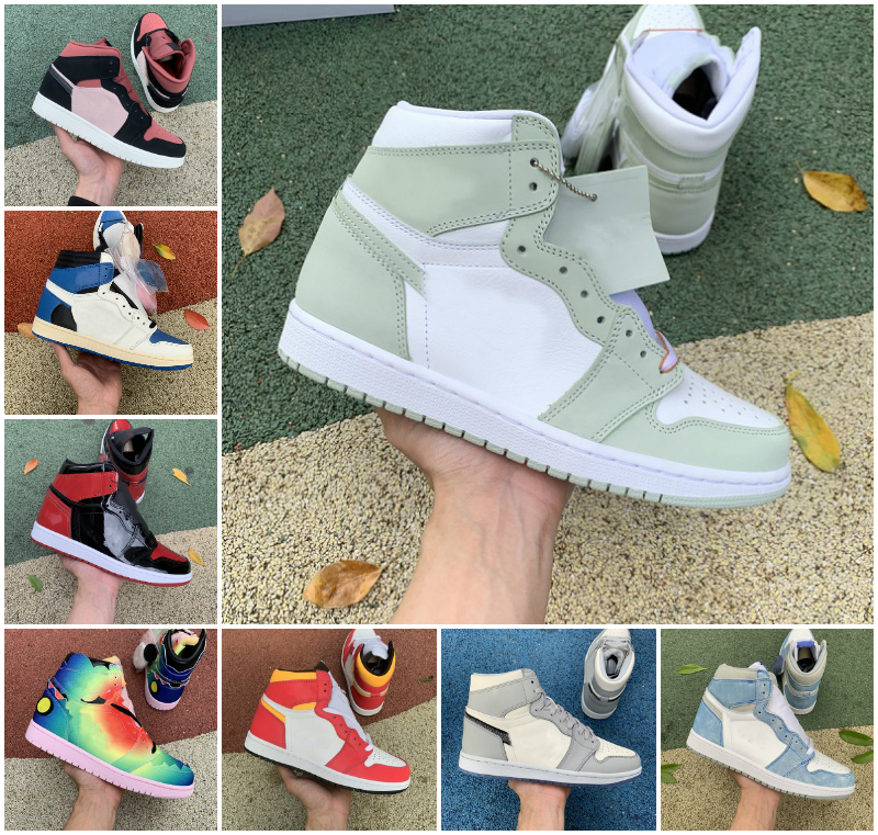 

Top Quality Mens Women 1 1s University Blue Basketball Shoes Candy Protrotype Bred Unc Patent Pollen Hyper Royal JORDÁN Seafoam Chicago Black Toe Trainer Sneakers, Box