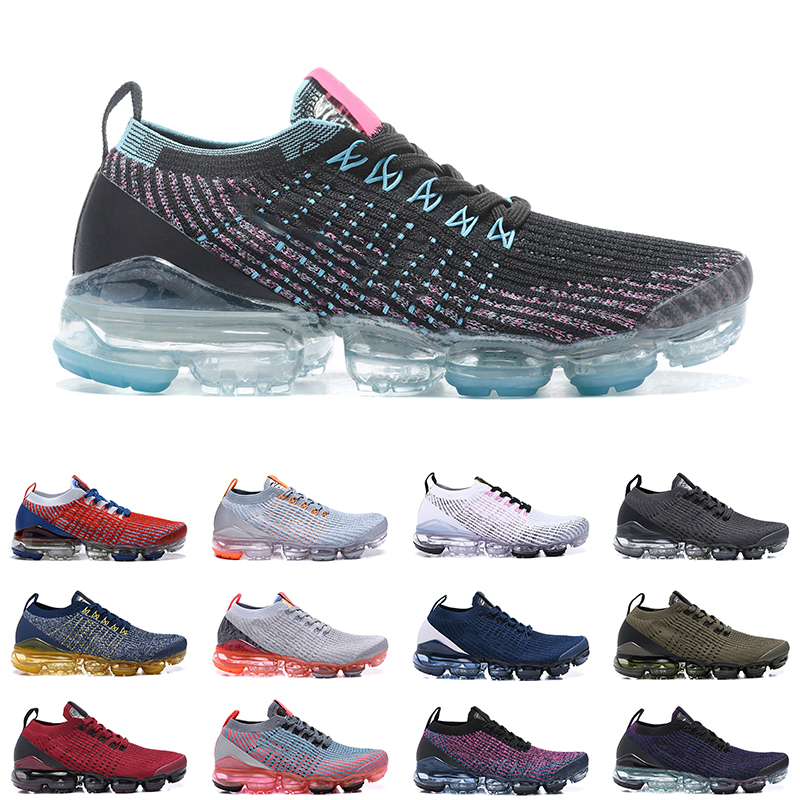 

Vapor Flyknit 3.0 men women running shoes Triple Black White Pink Particle Grey Electric Green Laser Fuchsia Oreo mens trainer, # 37