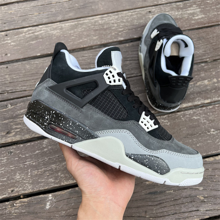 

Men 4 Fear Pack Basketball Shoes Jumpman IV Black Grey White Women Designer Sports Sneakers Size US5.5-13 With Shoebox