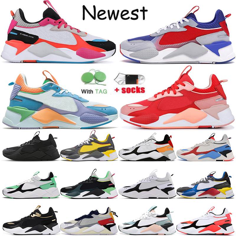 

2021 Cheaper RS-X Mens Running Shoes Reinvention Cool Black White Off Fuchsia Creepers dad Chaussures Men Women Runner Trainers Sports Sneakers Size 36-45, A10 black gradient 36-45