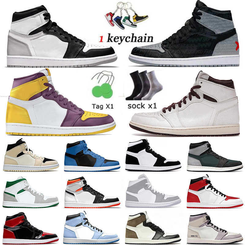 

University Blue 1 Og Men Women Basketball Shoes Stage Haze 2022 Arrivals Jumpman 1s High Dark Mocha Unc Hyper Royal Wolf Grey Patent Bred Toe Trainers Sneakers, D38 36-46 mid light smoke grey