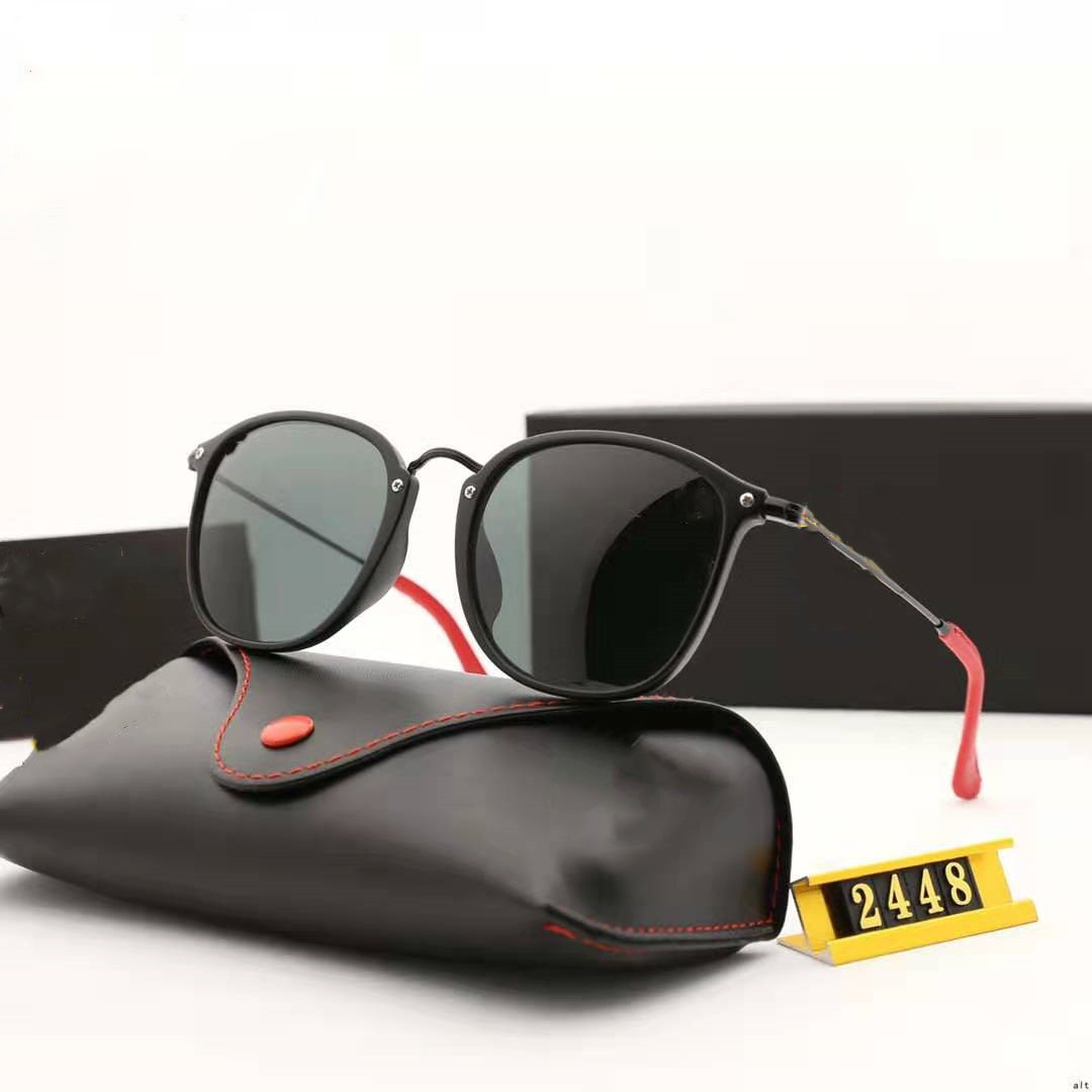 

Brand Top new fashion classic Pilot sunglasses 2447 2448 UV400 Eyewear classic Driver frame style outdoor design classical model tom rr, White;black