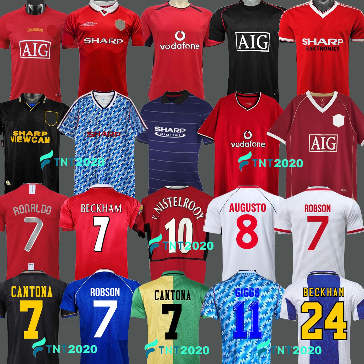 

1999 2000 1983 Manchester Retro Soccer jersey 1992 2006 2007 MAN 08 94 98 99 86 88 1990 2002 United v.NISTELROOY GIGGS Beckham RONALDO CANTO, Black;yellow