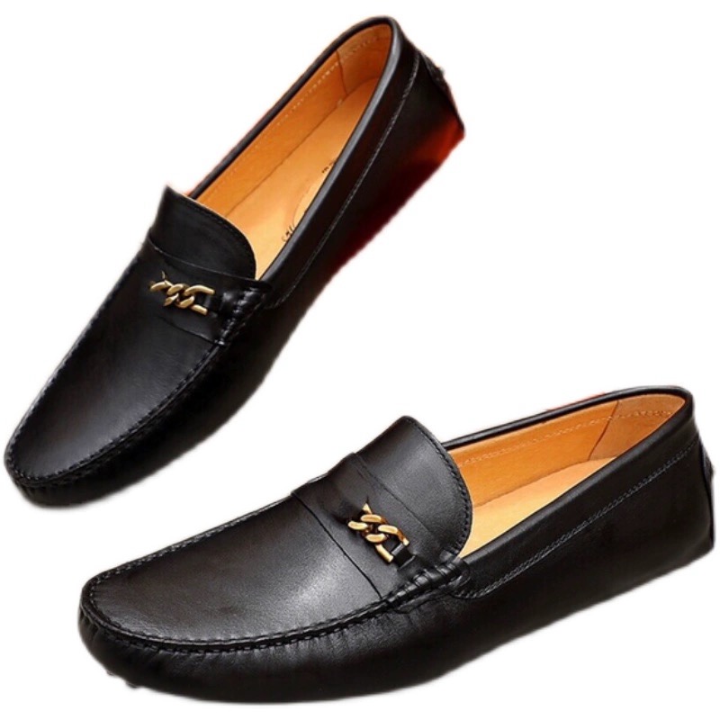 

Luxury men's formal dress fashion wedding business dance shoes gentleman travel leisure pea comfortable shoes metal buckle decoration high quality, Customize