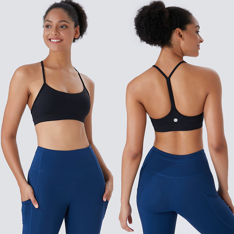 

sports bra for lady sport yoga Outfit fitness sexy tops suspenders female push-up Y Back bra L-039, Dawn ash