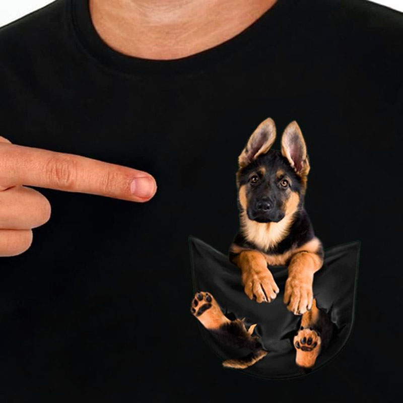 

CLOOCL Animal 3D Printed T-shirts Cotton Women Tops Men Pocket Clothes Teens Hip Hop Pet Printing Outfits Personality Casual Black Tees, #1