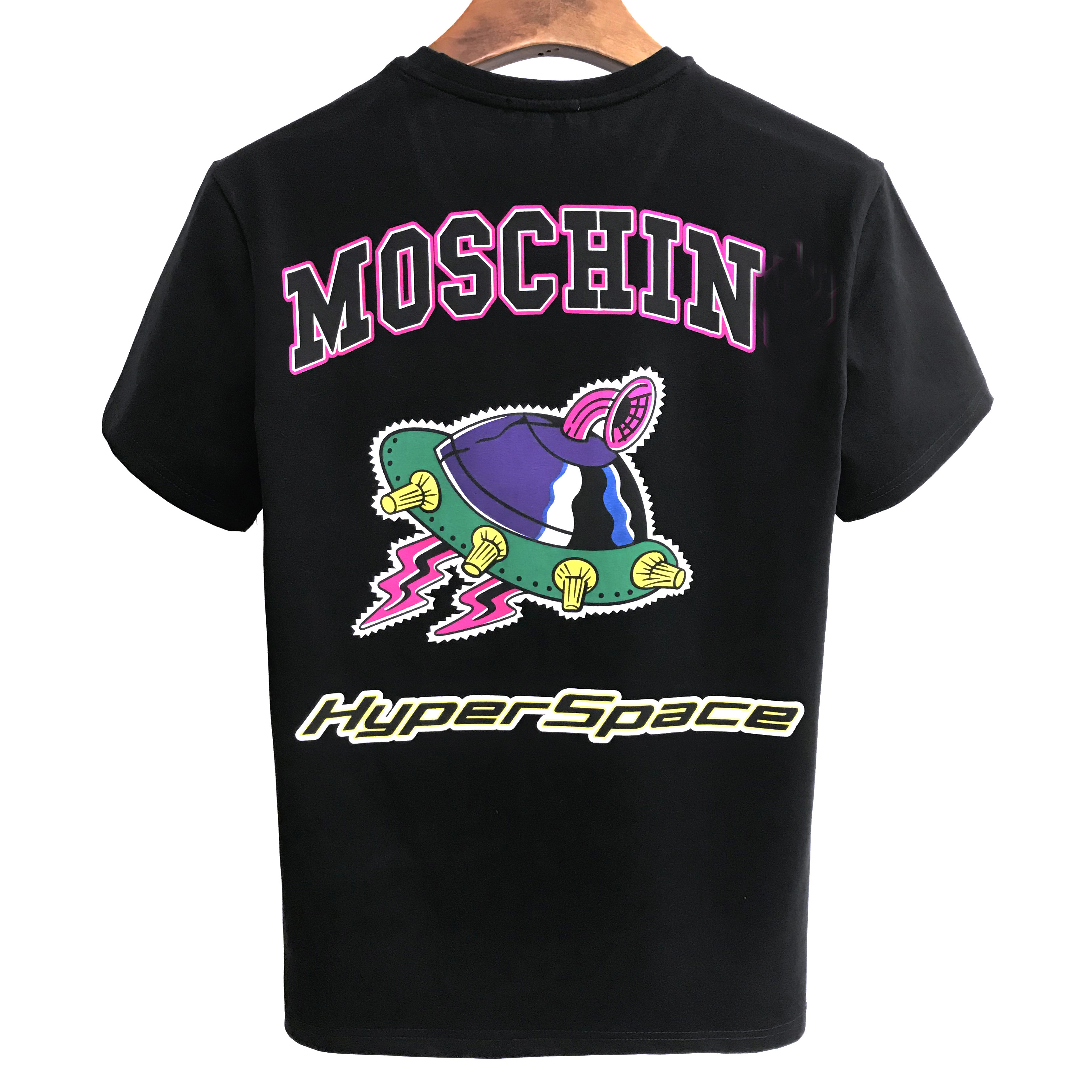 

Luxury men' T-shirts and Polo shirts casual front back letter print short-sleeved shirt M-3XL, White