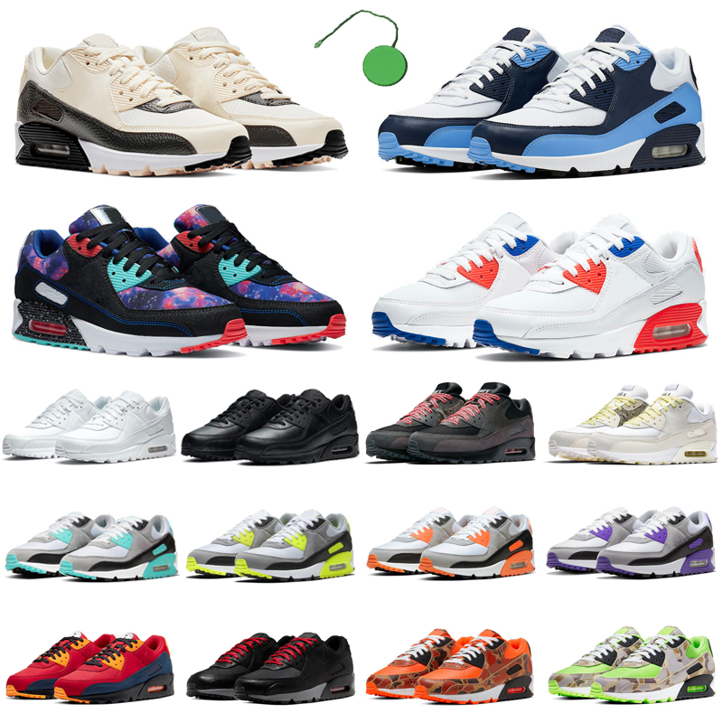 

90 running shoes 90s men women chaussures Ultramarine Supernova UNC USA triple white black infrared mens trainers outdoor sports sneakers, 36-45 mixtape black