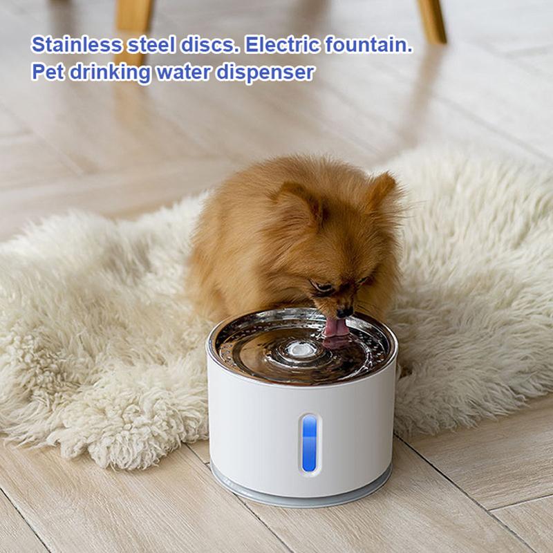 

Cat Bowls & Feeders 2.4L Automatic Pet Water Fountain Filter LED Light Ultra Silent For Cats Dispenser Drinking Feeder