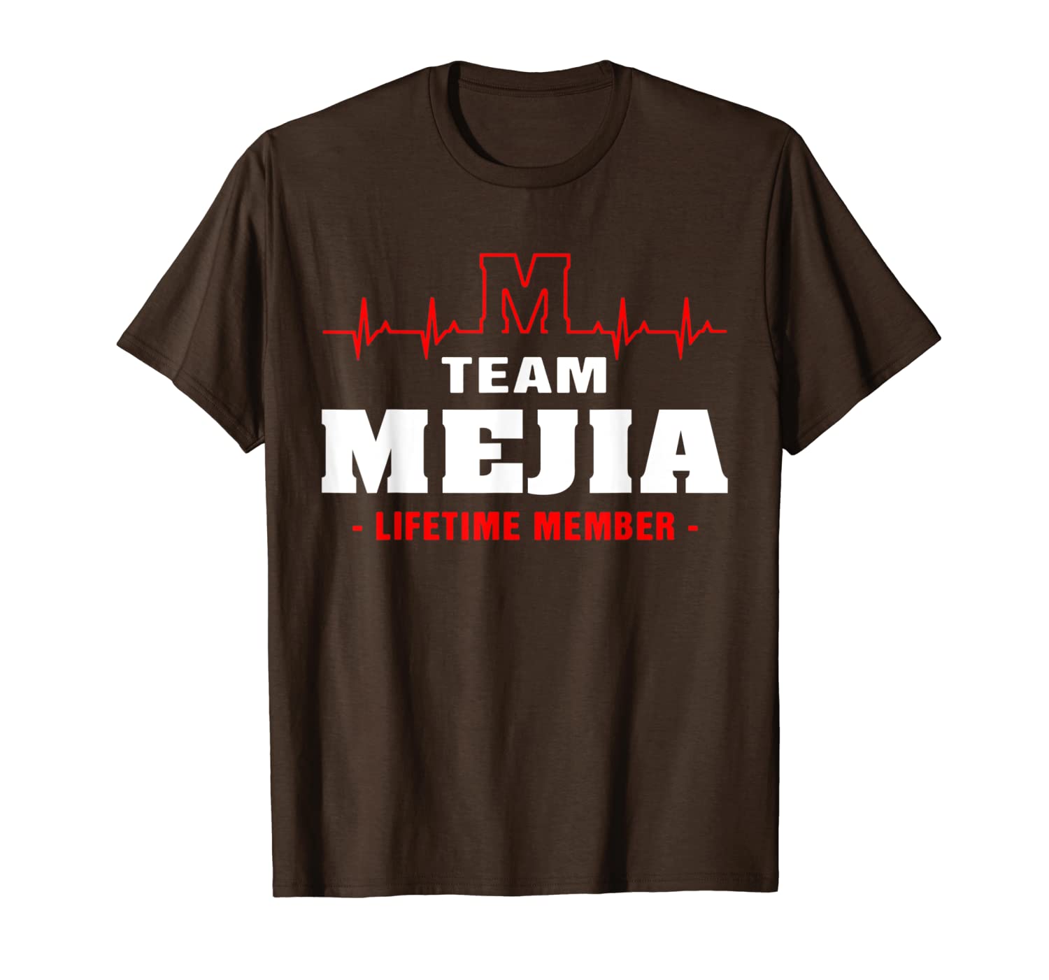 

team mejia lifetime member shirt surname, last name gift t-shirt, White;black