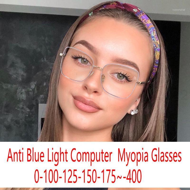 

Sunglasses Cat Eye Myopia Glasses Women Fashion Anti Blue Light Computer Magnification Prescription Eyeglasses With Diopter FML