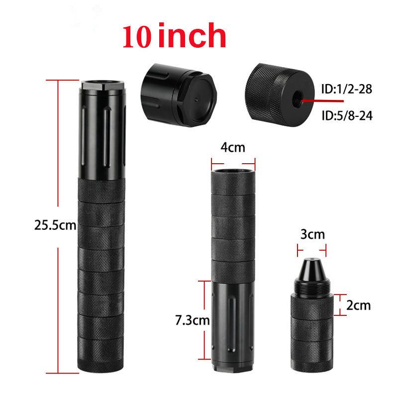 

10 inch 1/2-28 5/8-24 Car Fuel Filter Screw Cones Single Core Aluminum Black Solvent Trap For NAPA 4003 WIX 24003