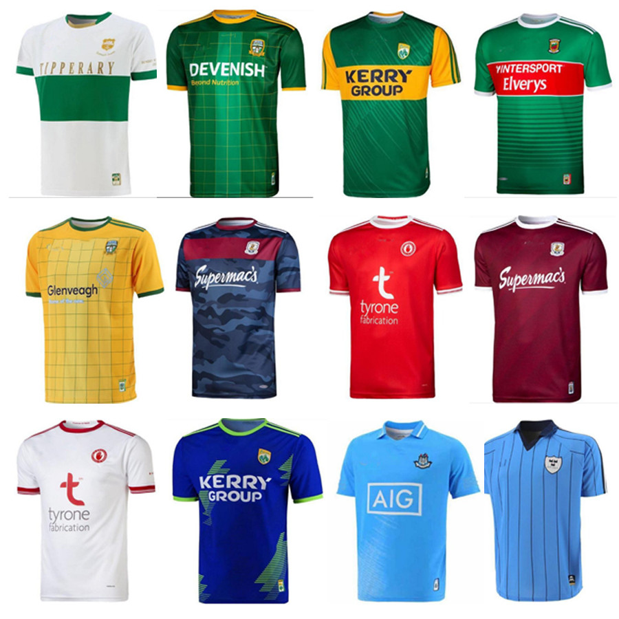 

GAA Carlow Roscommon OFFALYS NEWYORK Rugby Jerseys LONGFORD Limerick WEXFORD KILKENNY Donegal Antrim KERRY TYRONE MAYO CORK MEATH GALWAY Dublin GAILLIMH S-4XL, Bule