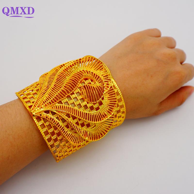 

Bangle Special Design 4K Dubai France Female Big Gold Color Bangles For Women Africa Wedding Bride Party Gifts