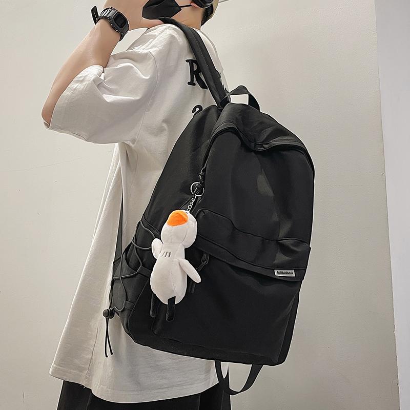 

Backpack SEETIC Waterproof Women Multi-Pocket Student Bag Large Capacity Laptop Unisex Solid Color Multifunction Travel, Beige backpack