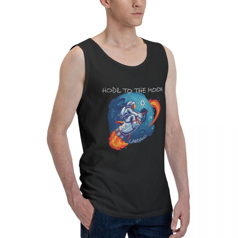 

Men' Tank Tops Cardano ADAHODL To The Moon Top Shirt Digital Money Vest Men Set Humor Graphic Sleeveless Garment, White;black