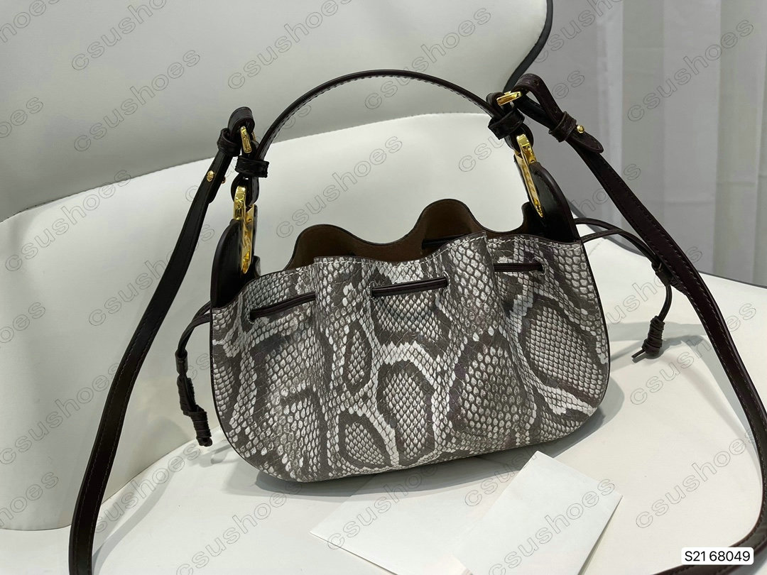 

POMODORINO Bags ROMA Mini Dumplings Open Pocket Package Leather Womens Serpentin Luxury Designers Handbag CrossBody Single Shoulder 68049, No bag