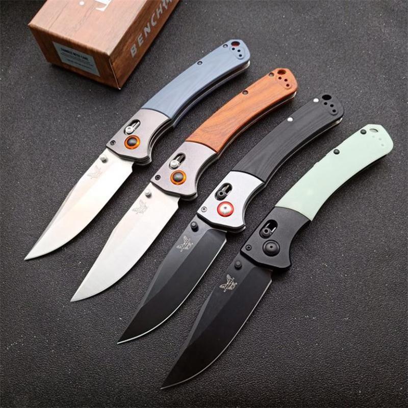

Benchmade BM15080 Survival folding knife 9cr18mov Blade G10/wood handle camping Jungle hunting outdoor pocket knives