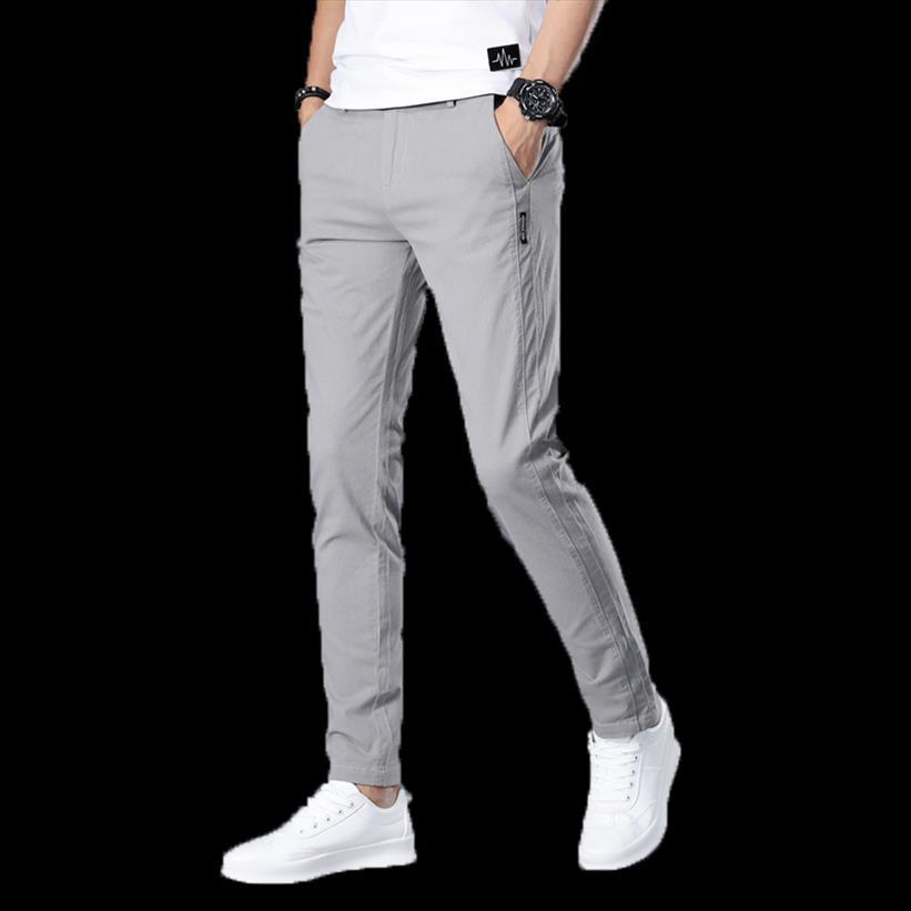 

brand casual business male trousers women pant classics mid weight straight full length fashion breathing %100 cotton, Black