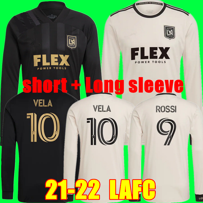 

LAFC Player version 20 21 MLS soccer jersey 2021 ROSSI VELA KAYE MOON-HWAN Los Angeles FC 2022 Home Away short + Long sleeve Football uniforms SHIRTS, Black;yellow