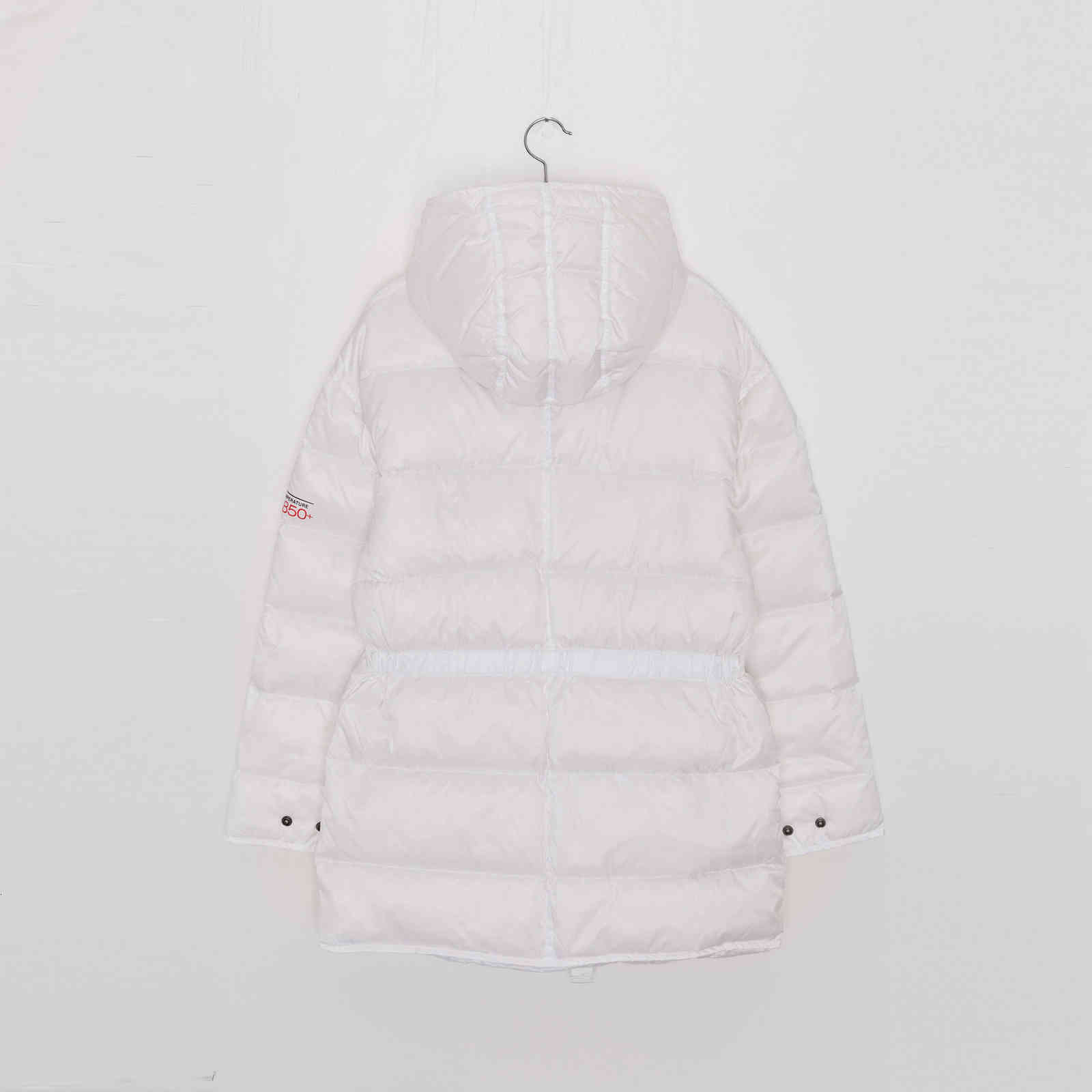 

downs Winter Women Down Jacket Long Sleeve Hooded White or Black Loose Ladies Coat