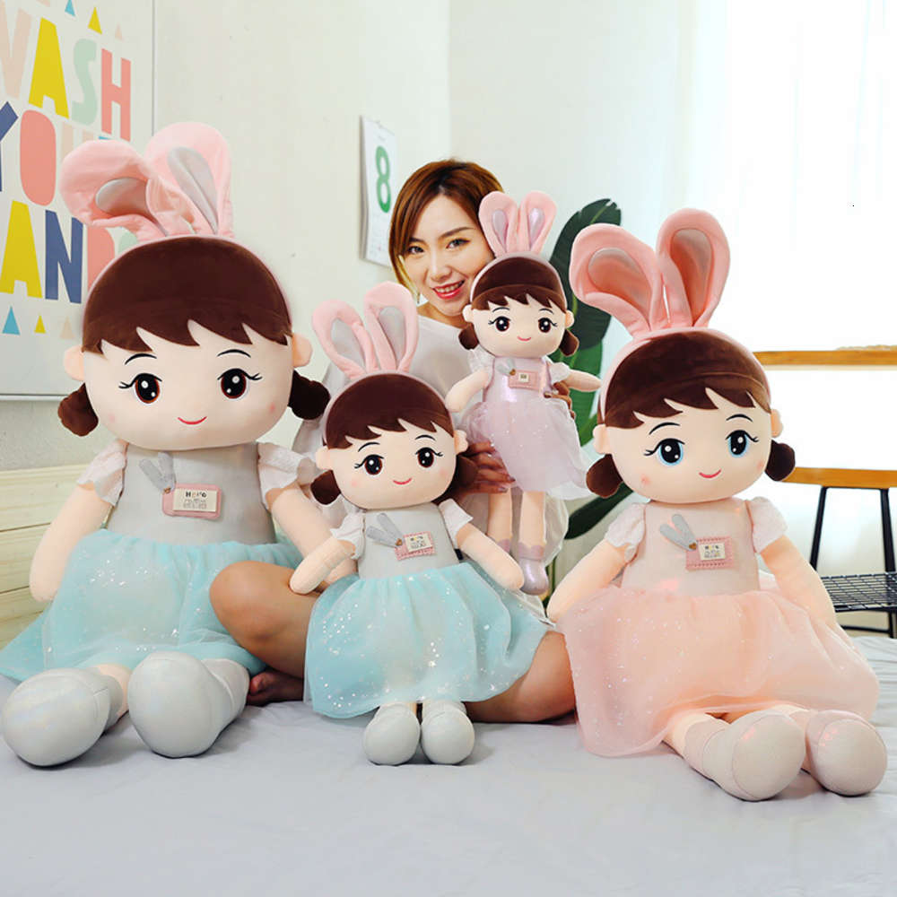 

Tiktok, Belle Doll, large size plush toy, lovely yarn skirt, Princess gift for girls and children., Blue
