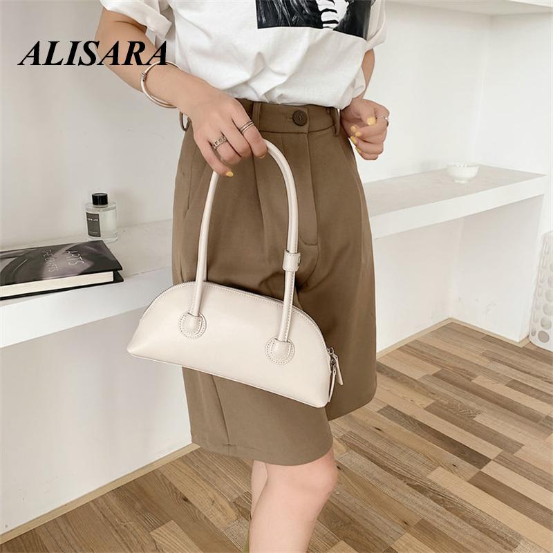 

Evening Bags 2021 Korean Niche Simple One-shoulder Shell Bag Leather Handbag Boston Barrel Cowhide, Green