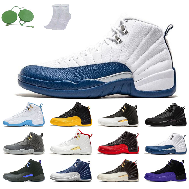 

12s man basketball shoes winterized wings University Gold Blue the master taxi reverse flu game o-black Michigan gym red gamma FIBA Dark grey concord CNY stone, Black purple