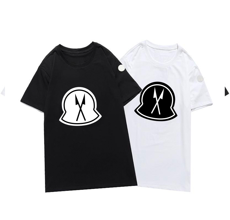 

2021 embroidery t shirt polo fashion personalized men women design t-shirts female tshirts black and white95% cotton, White;black