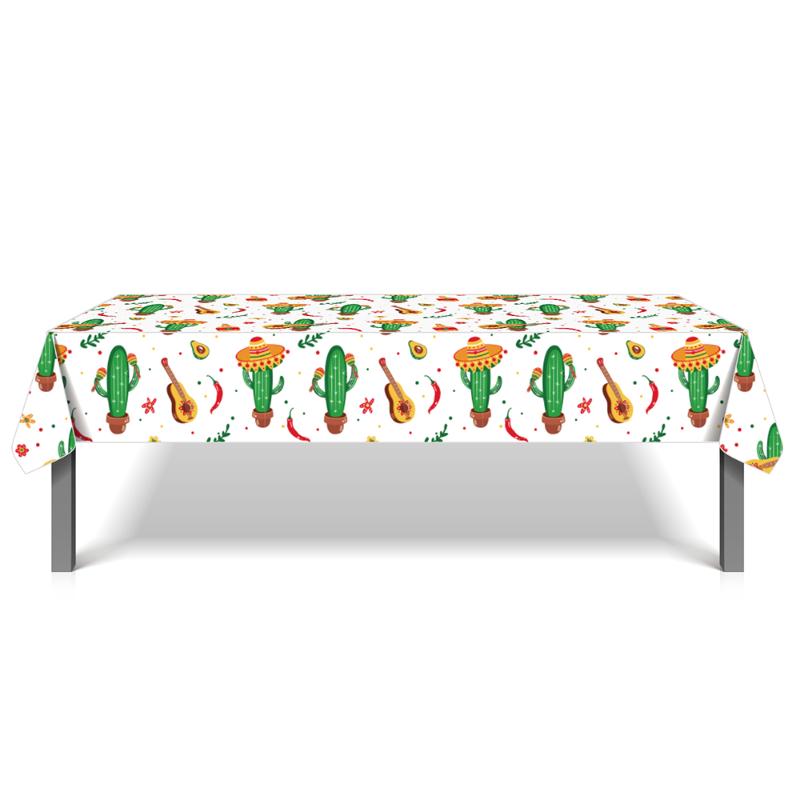 

Disposable Dinnerware 130*220cm Mexican Cactus Theme Party Tablecover Of Tableware Sets Baby Shower Birthday Decoration Tablecloth