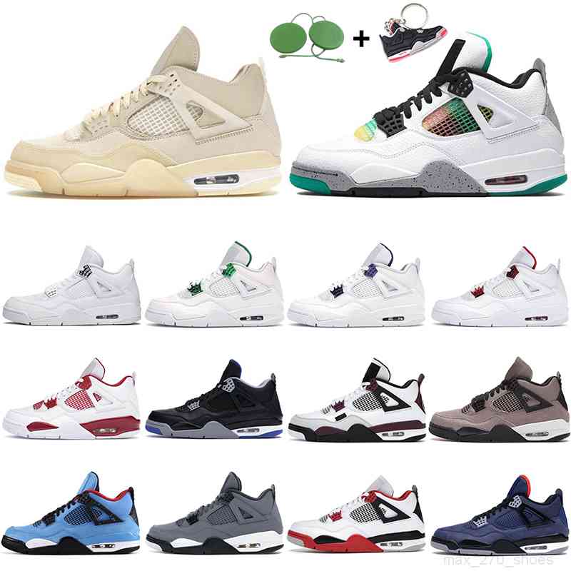 

Basketball Shoes Men 4s 4 Sail Black Cat Metallic Green Pure Money Cool Grey Royalty University Red Union Guava Lemon Venom Thunder Mens