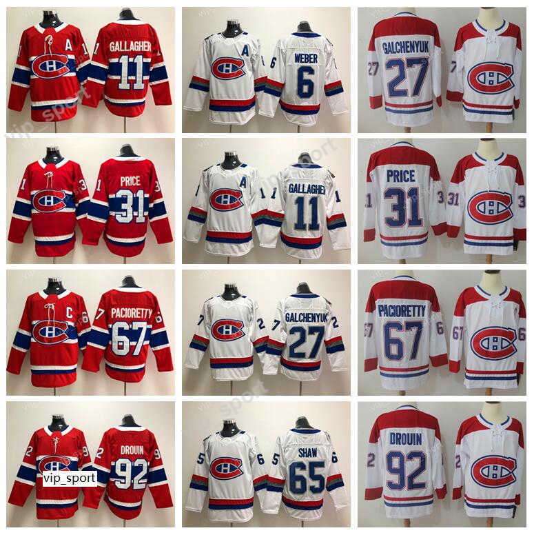 

100th Classic Montreal Canadiens Max Pacioretty Jersey Ice Hockey 31 Carey Price 6 Shea Weber 65 Andrew Shaw 11 Brendan Gallagher