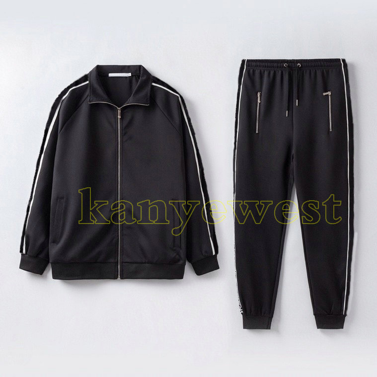 

21ss Designer Tracksuit mens Sleeve letter print Tracksuits classic Sets womens zipper Running Suits patchwork luxury pants jacket, White